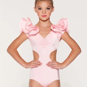 Charming Pink Ruffled Kids Bodysuit